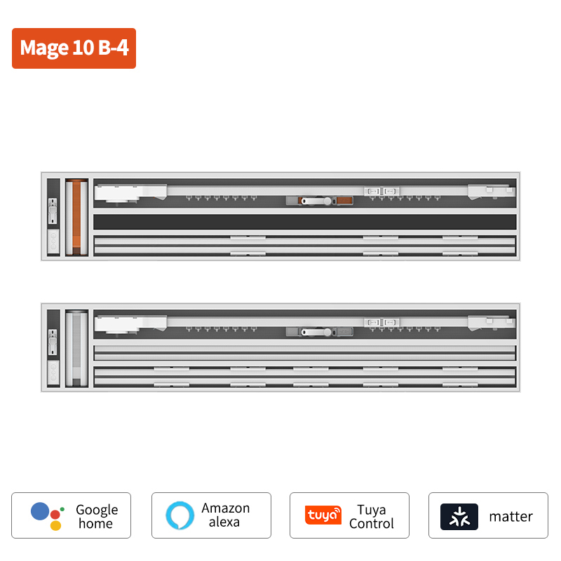 MAGE 10 B-4 Smart Drapery Motor Kit with 4 meter track